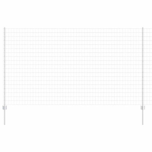 vidaXL Ευρωπαϊκή περίφραξη με 10 μπαστούνια Ασημί 1,4x10 μ Ατσάλι