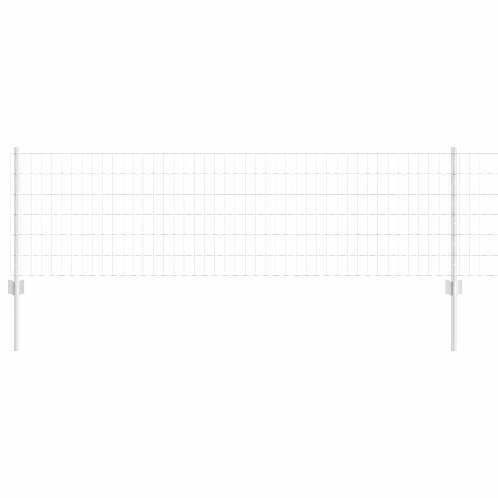 vidaXL Euro Fence με 5 Υποστηρίγματα Ασήμι 0,6x10 μ Ατσάλι