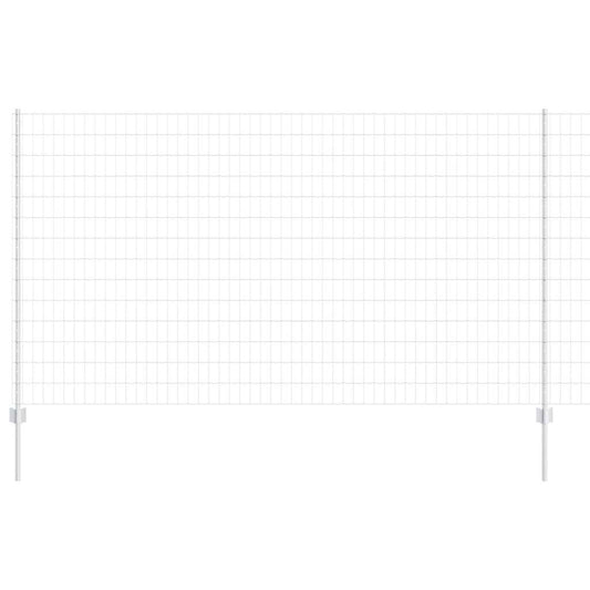 vidaXL Ευρωπαϊκό Φράχτη με 10 Πόλους Ασημί 1,4x10 μ Χάλυβας