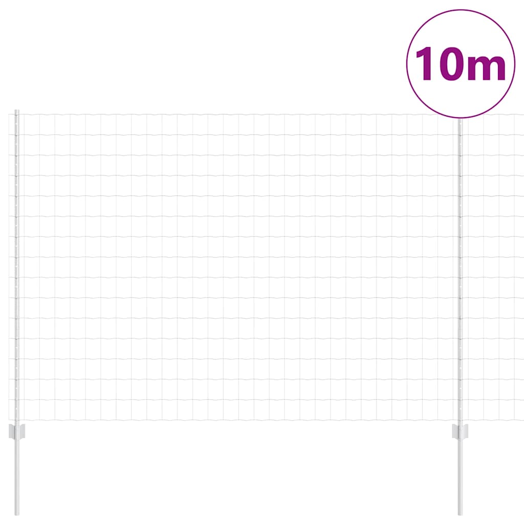 vidaXL Ευρωπαϊκός φράκτης με 10 υποστηρίγματα αλουμινίου 1,5x10 μ από ατσάλι