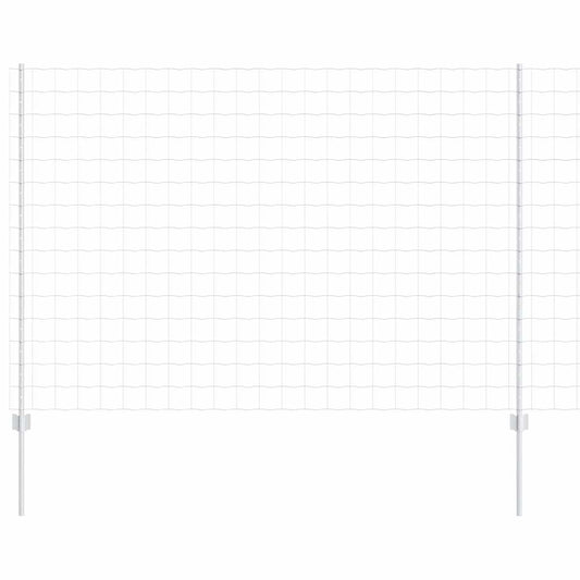 vidaXL Ευρωπαϊκός Φράκτης με 10 Στηρίγματα Ασημί 1,5x10 μ Χάλυβας