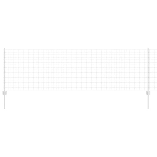 vidaXL Ευρωπαϊκό Φράκτη με 11 Στυλους Ασημί 0,8x25 μ Ατσάλι