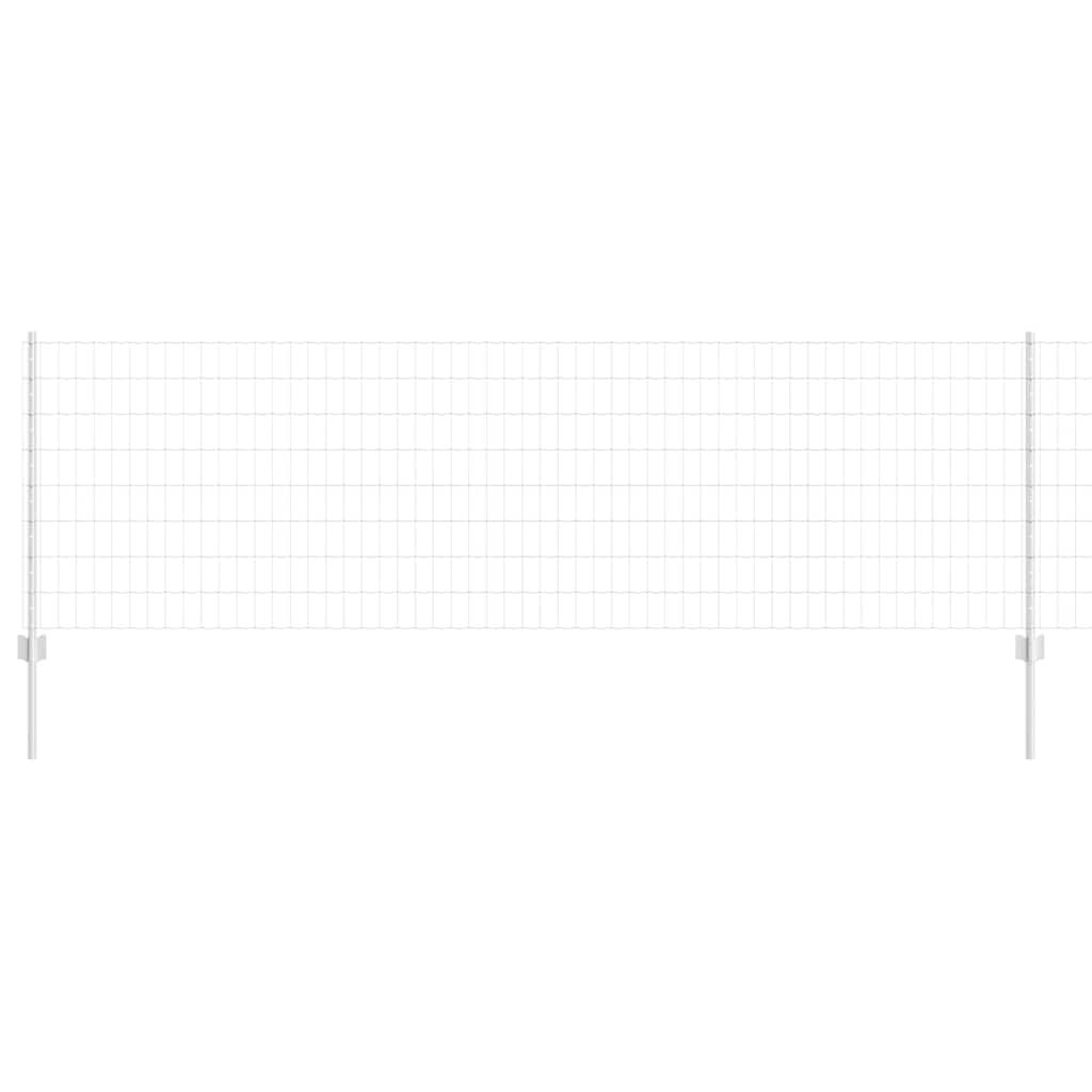vidaXL Περίφραξη Euro με 11 U Posts Ασημί 0.8x25 m Χάλυβα