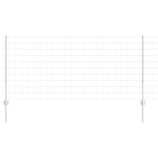 vidaXL Ευρωπαϊκός Φράκτης με 22 Στήλες Ασημί 1x25 μ Χάλυβας