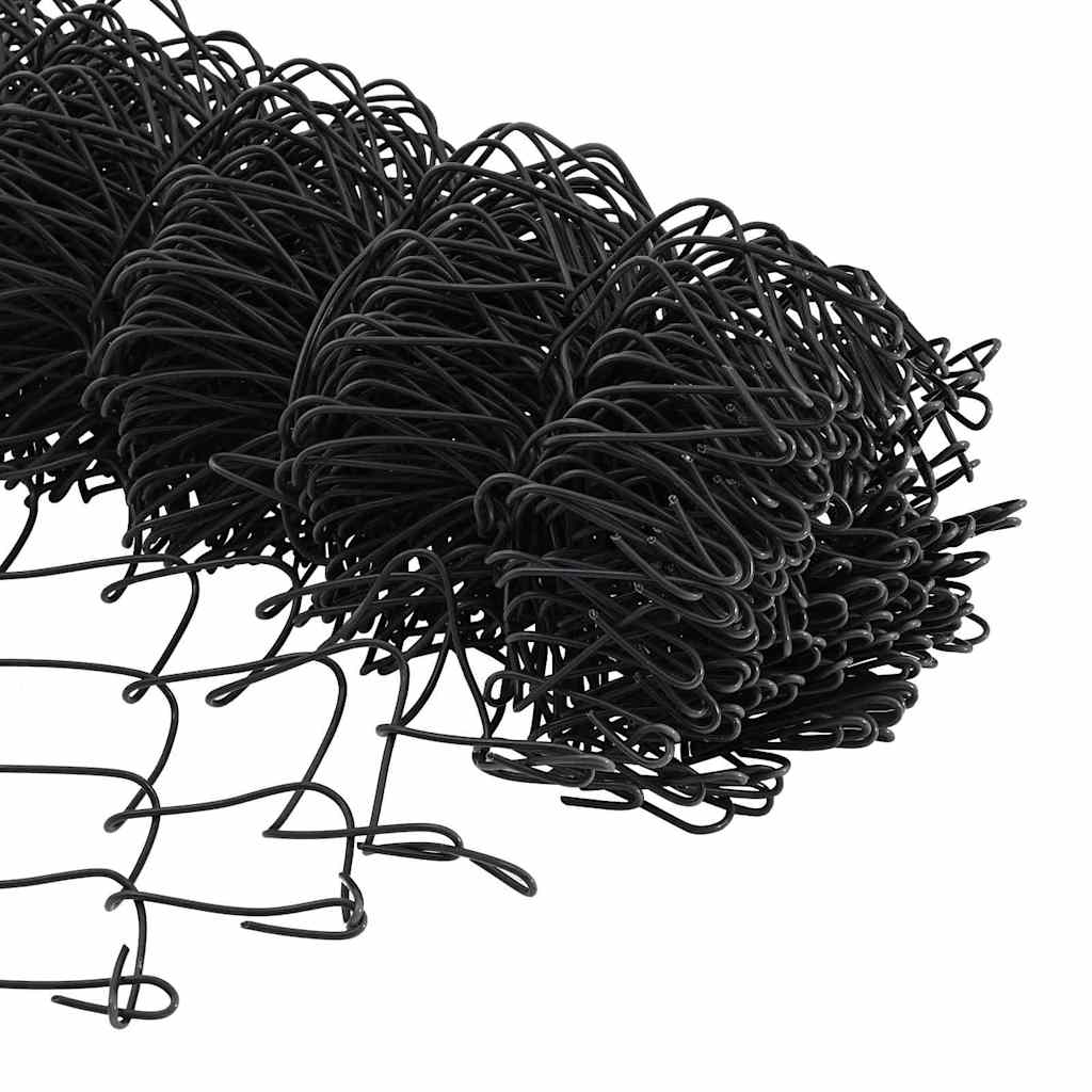 vidaXL Φράχτης αλυσίδας με 10 U Posts Γκρι 0.6x10 μ Χάλυβας