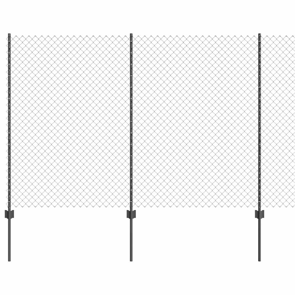 vidaXL Φράχτης Χρυσού Συνδέσμου με 20 Τ Posts Γκρι 1.6x10 μ. Ατσάλι