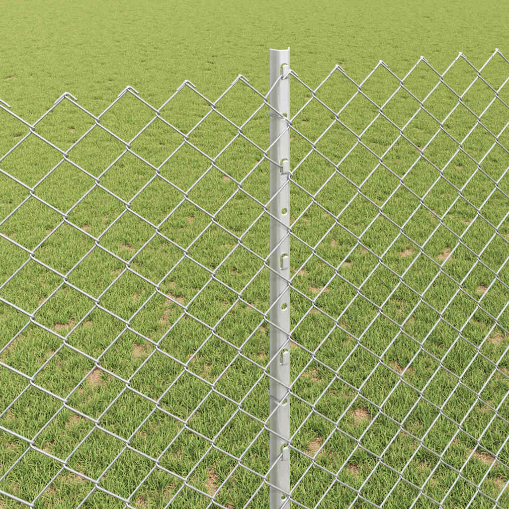 vidaXL Φράχτης από Γαλβανισμένο Ατσάλι 1.4x10 m