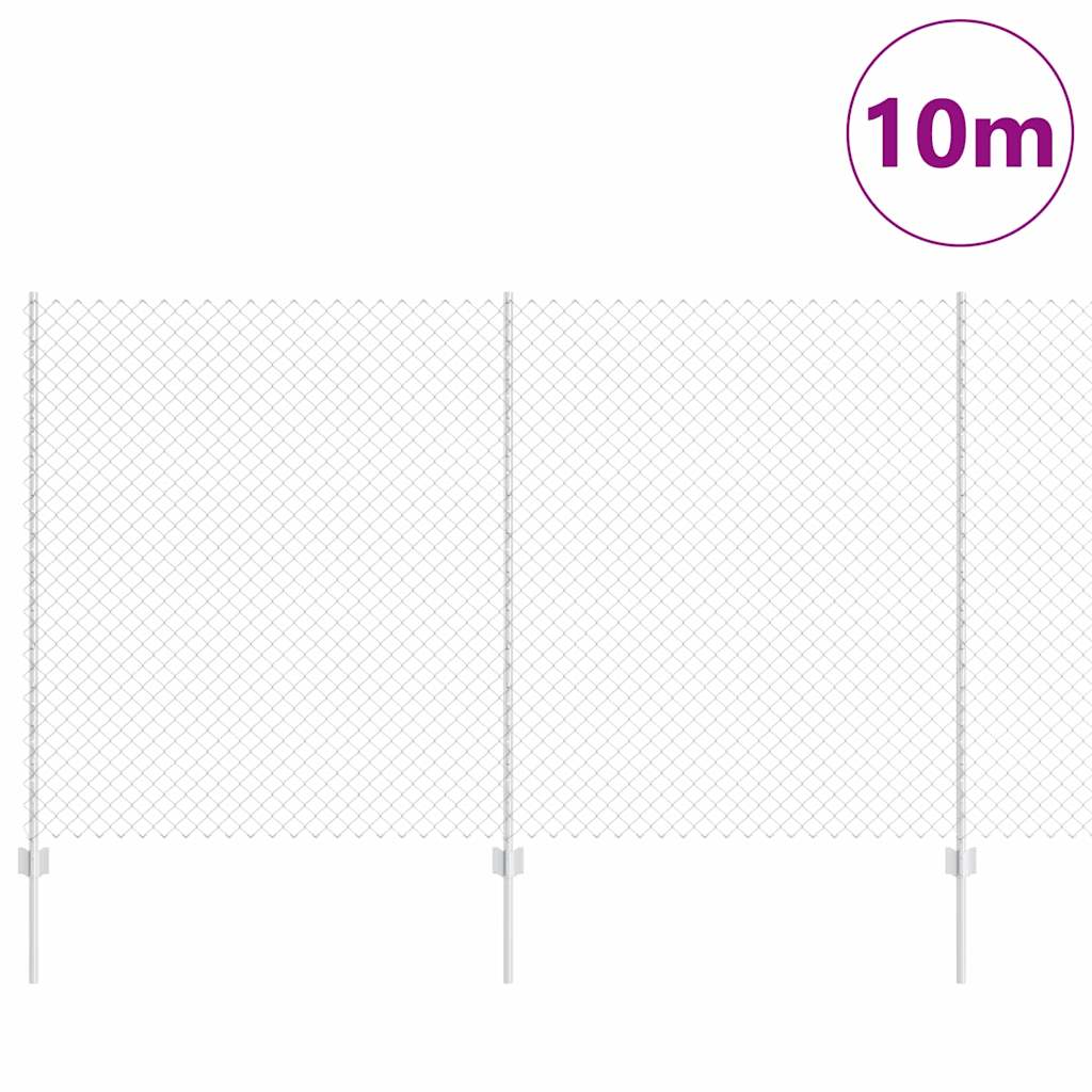 vidaXL Φράχτης από Γαλβανισμένο Ατσάλι 1.4x10 m