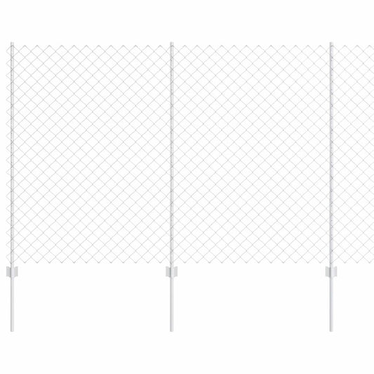 vidaXL Φράχτης πλέγματος με 20 U Posts Ασημί 1.6x10 μ Χάλυβας