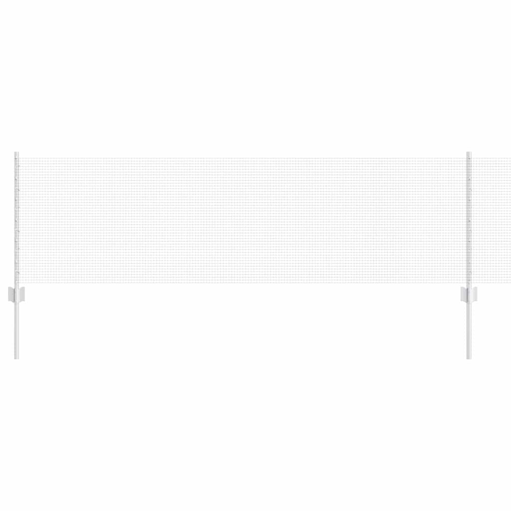 vidaXL Δικτυωτός φράχτης με 5 Υ Πόδια Ασημί 0.6x10 μ Χάλυβα