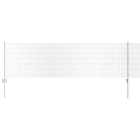vidaXL Φράχτης Welded Wire με 5 U Posts Ασημί 0.6x10 μ Χάλυβα