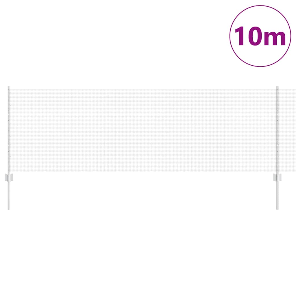 vidaXL Συγκροτημένος Φράχτης από Συγκολλητό Σύρμα με 5 Στήλες Ασημί 0.8x10 μ Ατσάλι