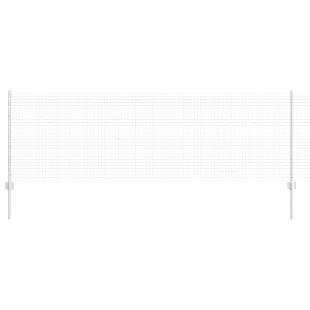 vidaXL Γαλβανισμένος συρματόφρακας με 5 U Posts Ασημί 0.8x10 μ Ατσάλι