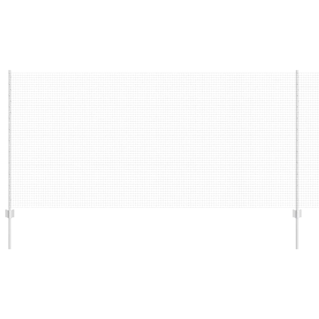 vidaXL Φράκτης Γαλβανισμένου Συρματόπλεγμα με 10 U Posts Ασημί 1.2x10 m Ατσάλι