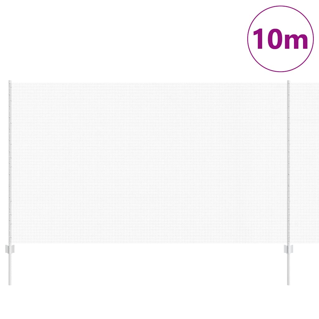 vidaXL Γαλβανισμένο Συρματόπλεγμα με 10 Πόλους Ασημί 1.4x10 μ Χάλυβα