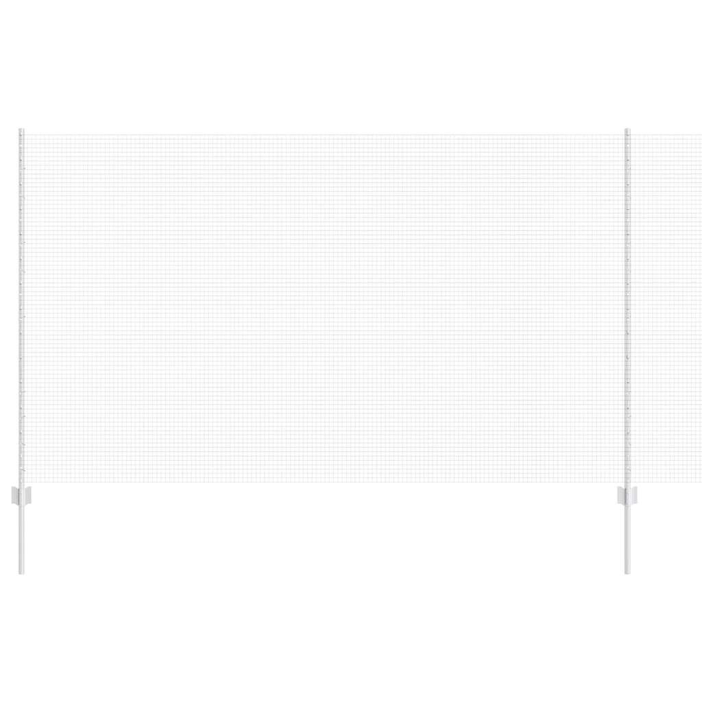 vidaXL Γαλβανισμένος Φράκτης Συρματόπλεγμα με 10 Υποστηρίγματα Ασημί 1.4x10 μ Ατσάλι