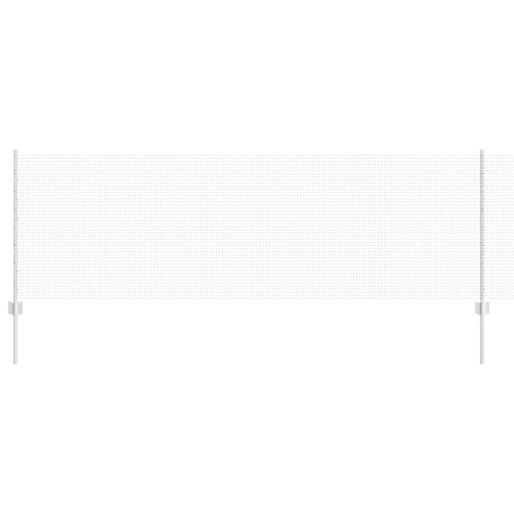 vidaXL Φράχτης Συρματόπλεγμα με 11 U Πόδες Ασημί 0.8x25 μέτρα Ατσάλι