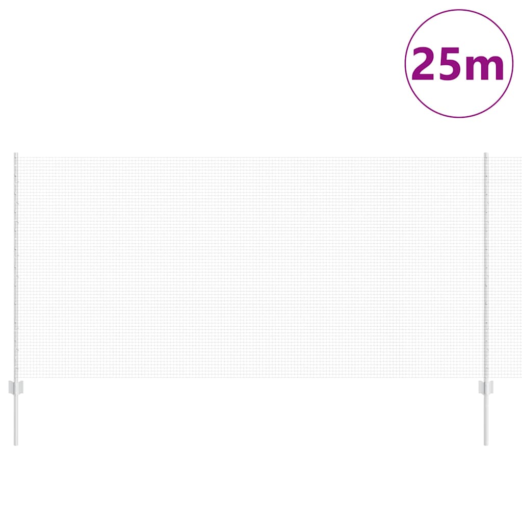 vidaXL Γαλβανισμένο Φence με 22 U Posts Ασημί 1.2x25 μ Μεταλλικό