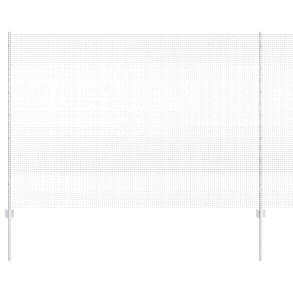 vidaXL Γαλβανισμένος Φράκτης Με 22 U Πόλους Ασημί 1.5x25 μ Χάλυβα