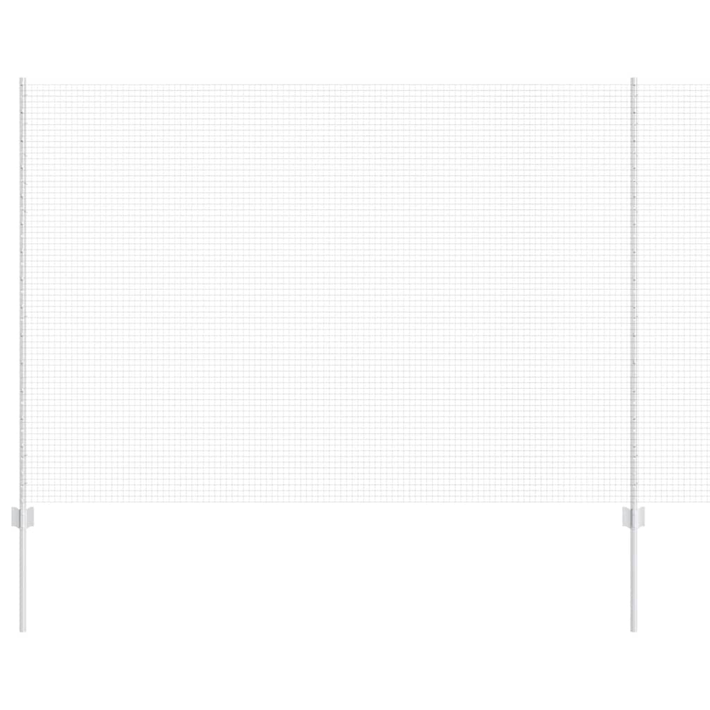vidaXL Φράχτης Γαλβανισμένος με 10 U Posts Ασημί 1.5x25 μ