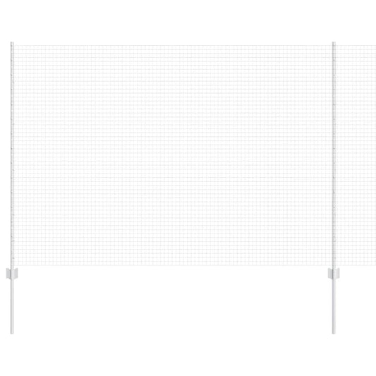 vidaXL Φράχτης από Συρματόπλεγμα με 22 Πόστα Ασημένιο 1.6x25 μ από Χάλυβα