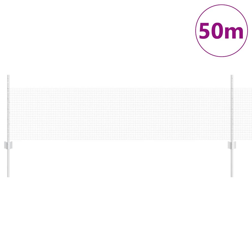 vidaXL Γαλβανισμένος Φράχτης με 22 Πόδες Ασημί 0.5x50 m Ατσάλι