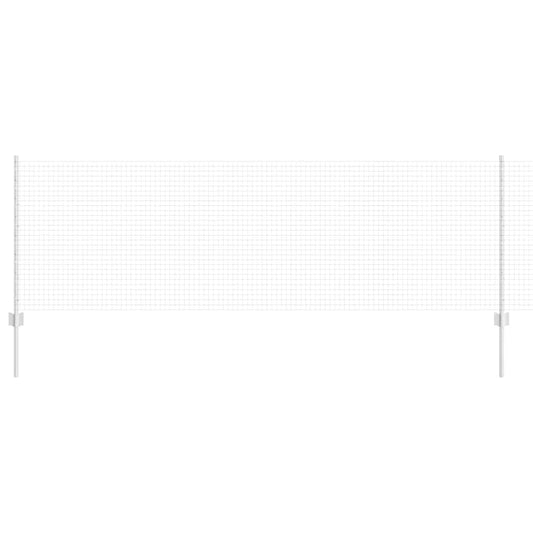 vidaXL φράχτης γαλβανισμένου ατσαλιού με 22 μπαχαρίδες ασημί 0.8x50 m