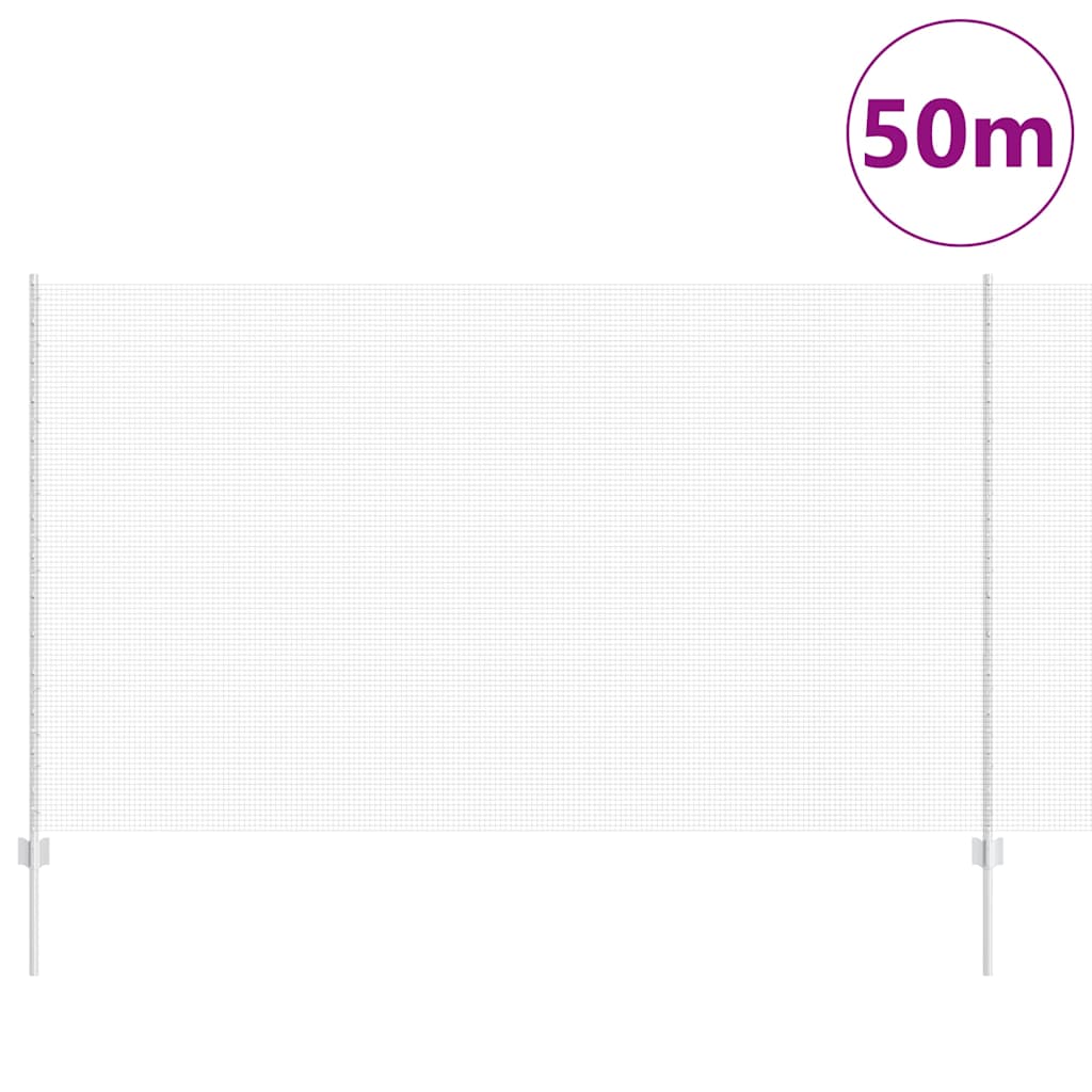 vidaXL Γαλβανισμένος Φράχτης με 44 πόδια U Ασημένιο 1.4x50 μ. Χάλυβας