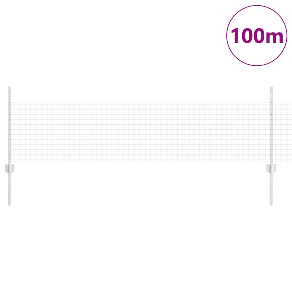 vidaXL Γαλβανισμένος Φράκτης με 5 Πάνελ 0.5x100 μ Χάλυβας