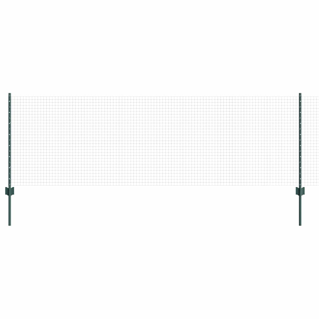 vidaXL Συρματόπλεγμα με Στυλίς 10 x 0,8 μ PVC-Επικαλυμμένο Ατσάλι