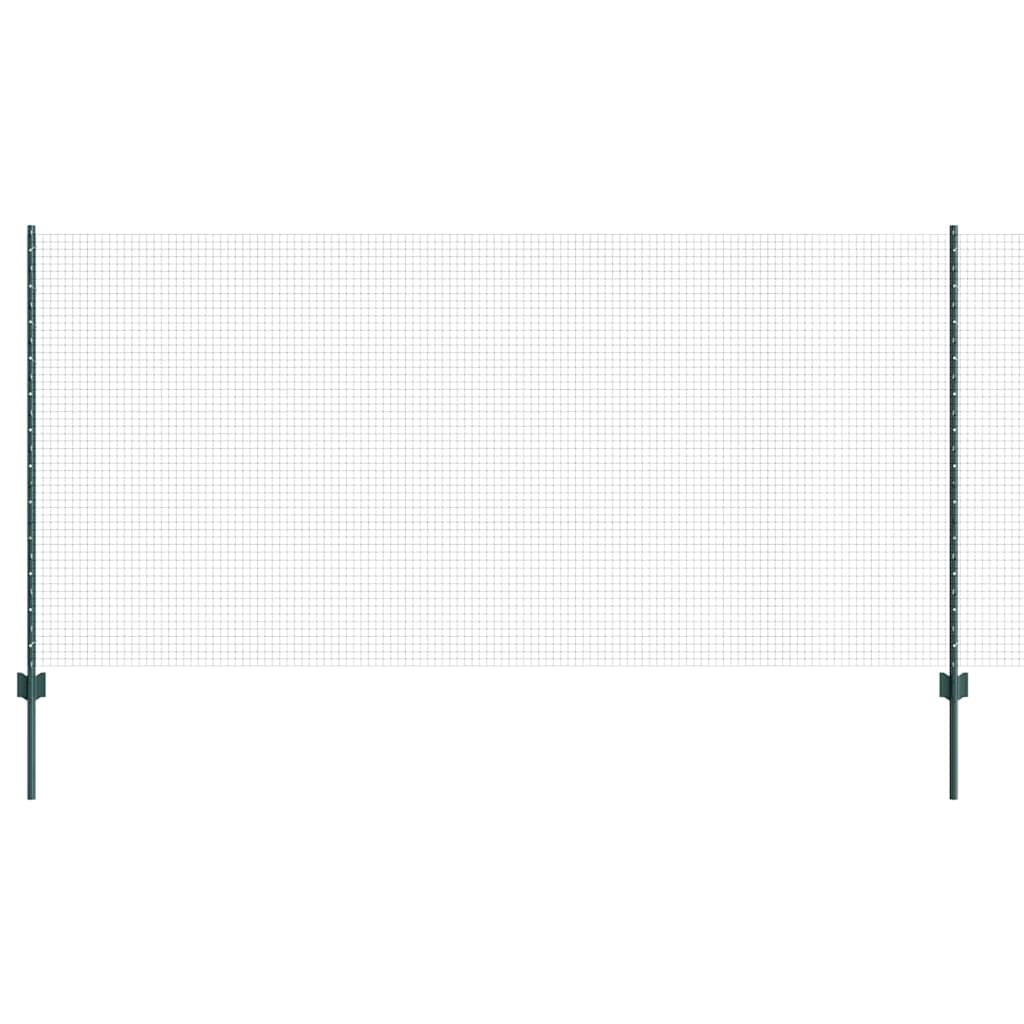 vidaXL Φράχτης Συρματόπλεγμα με 5 U Posts Πράσινος 1.2x10 μ Μέταλλο