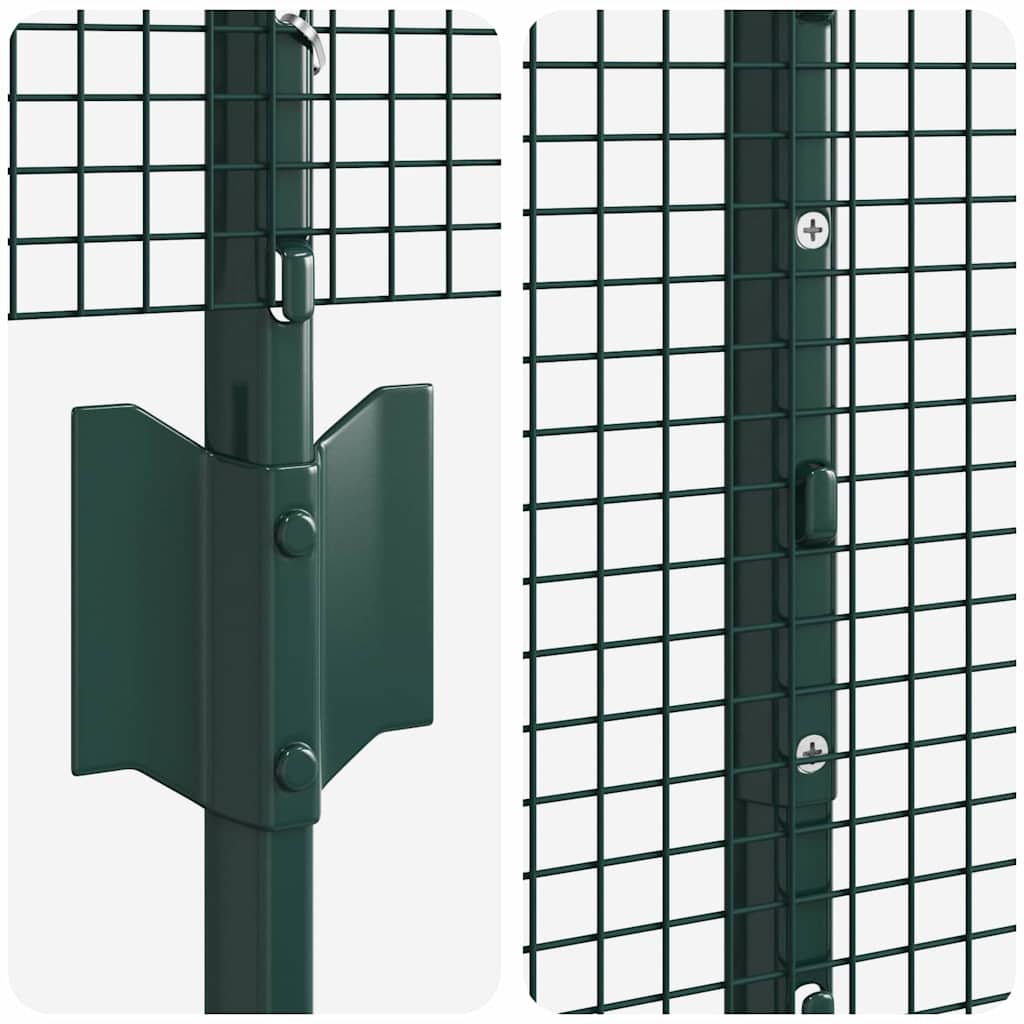 vidaXL Συρματόπλεγμα με Στυλίς 10 x 1,5 m PVC-Επικαλυμμένο Ατσάλι