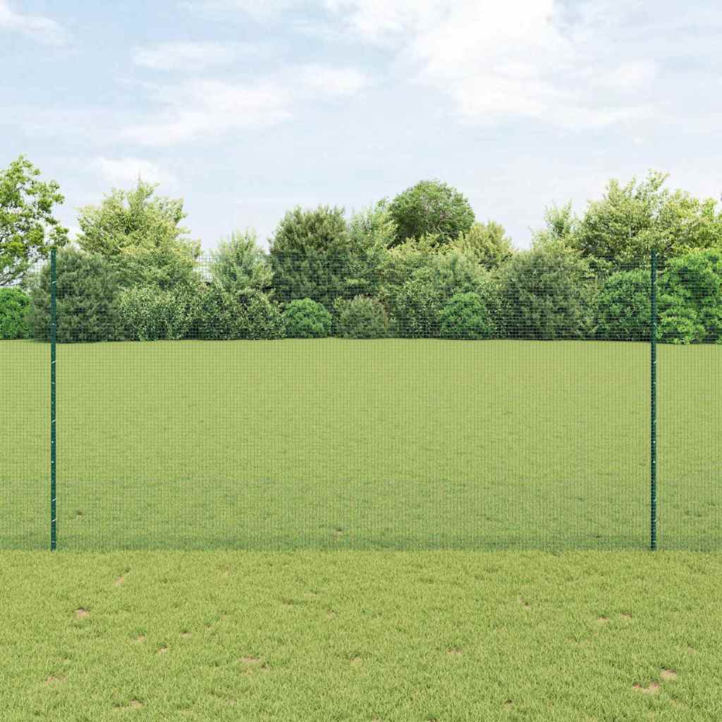 vidaXL Συρματόπλεγμα με Στυλίς 10 x 1,6 m PVC-Επικαλυμμένο Ατσάλι