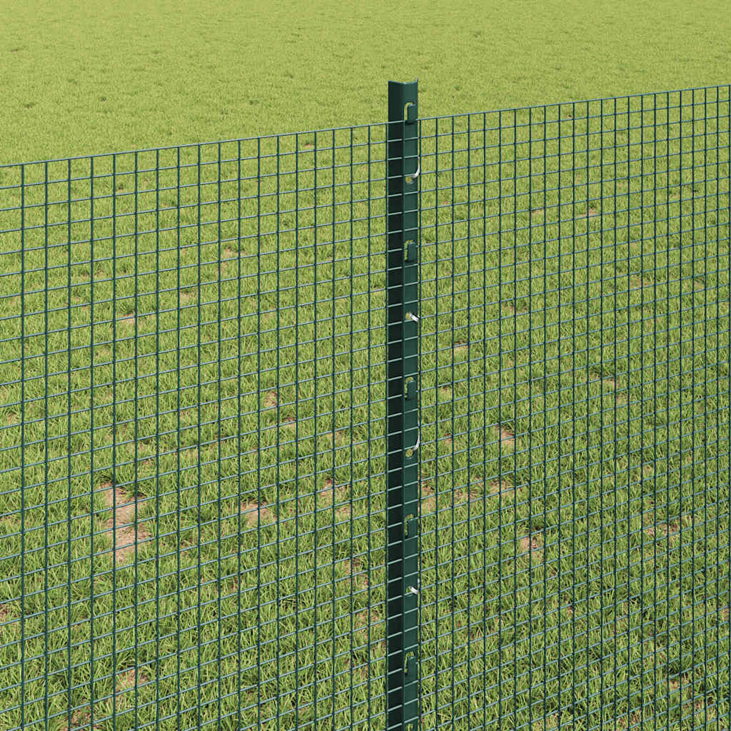 vidaXL Σετ φράχτη Σετ 2 Πράσινο Γαλβανισμένος χάλυβας 25 x 1 μ