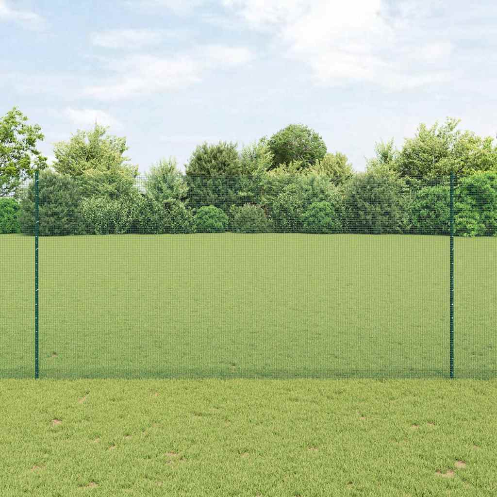 vidaXL Συρματόπλεγμα με Στυλίς 25 x 1,6 μ PVC-Επικαλυμμένο Ατσάλι
