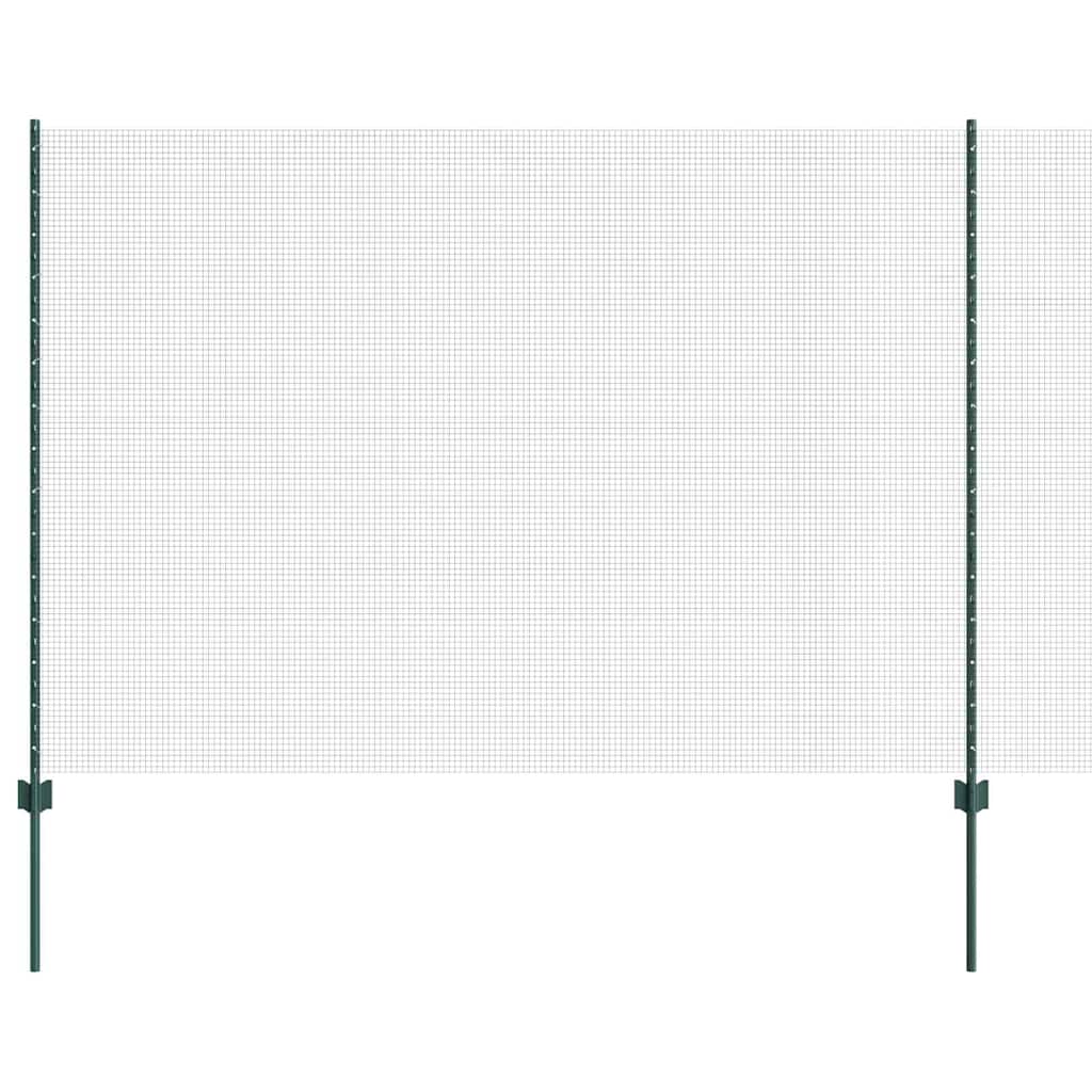 vidaXL Συρματόπλεγμα με Στυλίς 25 x 1,6 μ PVC-Επικαλυμμένο Ατσάλι