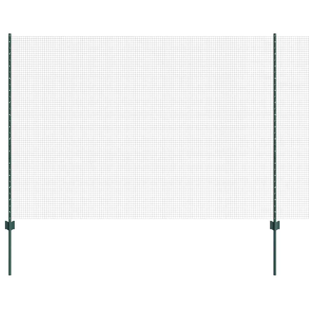 vidaXL Συρματόπλεγμα με Στυλίς 25 x 1,6 μ PVC-Επικαλυμμένο Ατσάλι