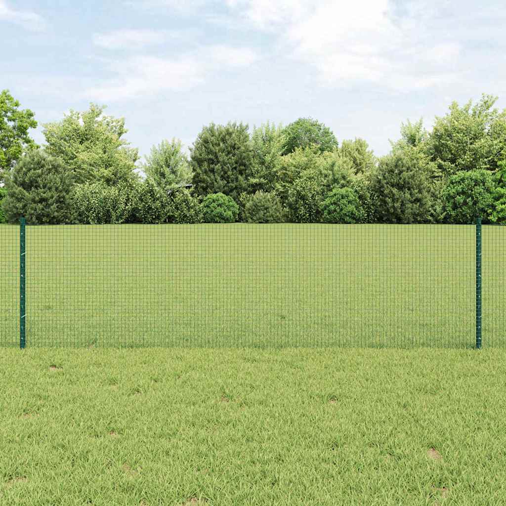 vidaXL Συρματόπλεγμα με Στυλίς 100 x 0,6 μ PVC-Επικαλυμμένο Ατσάλι