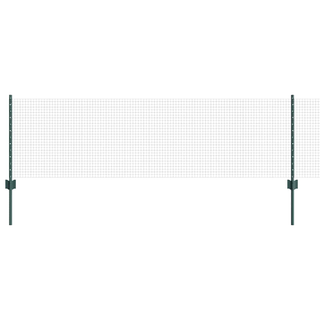 vidaXL Συρματόπλεγμα με Στυλίς 100 x 0,6 μ PVC-Επικαλυμμένο Ατσάλι