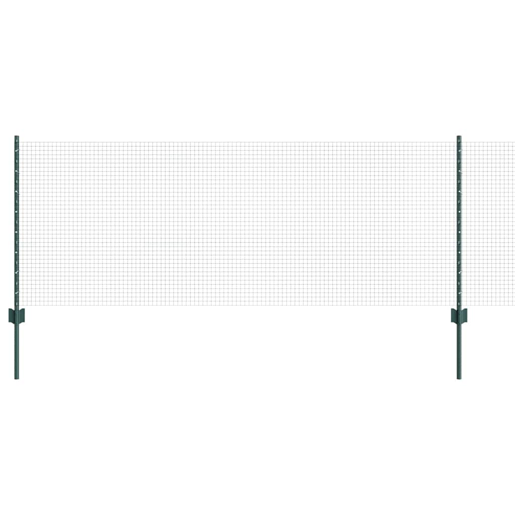 vidaXL Συρματόπλεγμα με Στυλίς 100 x 0,8 μ PVC-Επικαλυμμένο Ατσάλι