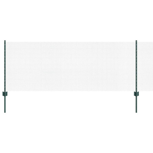 vidaXL Συρματόπλεγμα με Στυλίς 100 x 0,8 μ PVC-Επικαλυμμένο Ατσάλι