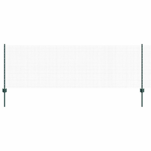 vidaXL Συρματόπλεγμα με Στυλίς 100 x 0,8 μ PVC-Επικαλυμμένο Ατσάλι