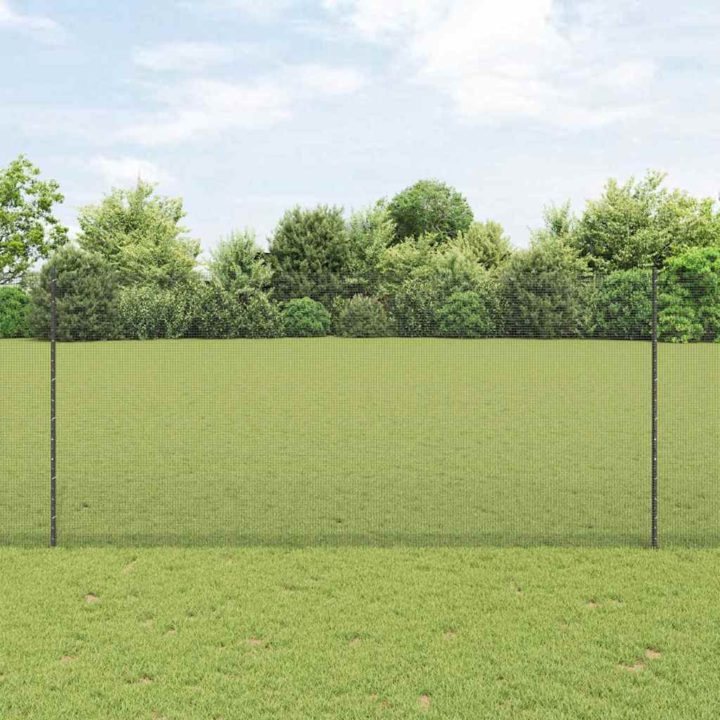 vidaXL Συρματόπλεγμα με Στυλίς 10 x 1,4 μ PVC-Επικαλυμμένο Ατσάλι Γκρι