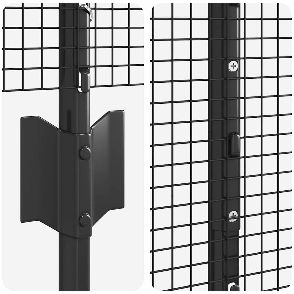 vidaXL Συρματόπλεγμα με Στυλίς 10 x 1,5 m PVC-Επικαλυμμένο Ατσάλι Γκρι