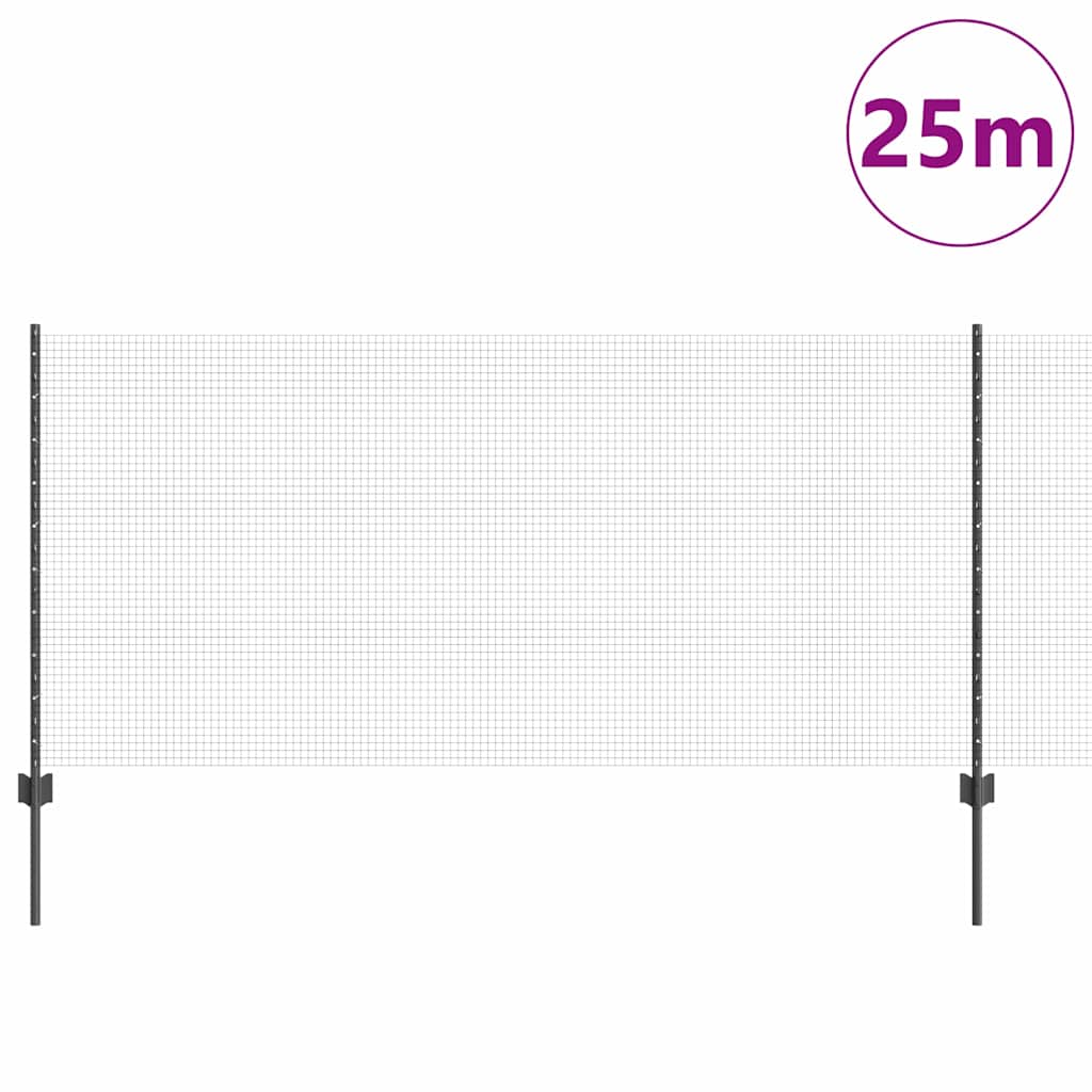 vidaXL Σετ περίφραξης από συρματόπλεγμα Σετ 2 Γκρι