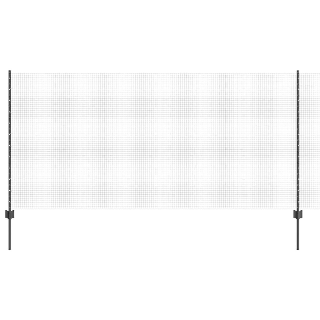 vidaXL Συρματόπλεγμα με Στυλίς 25 x 1,2 μ PVC-Επικαλυμμένο Ατσάλι Γκρι