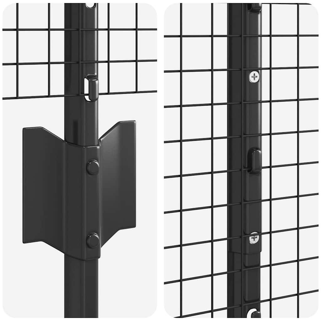 vidaXL Συρματόπλεγμα με Στυλίς 25 x 1,2 μ PVC-Επικαλυμμένο Ατσάλι Γκρι