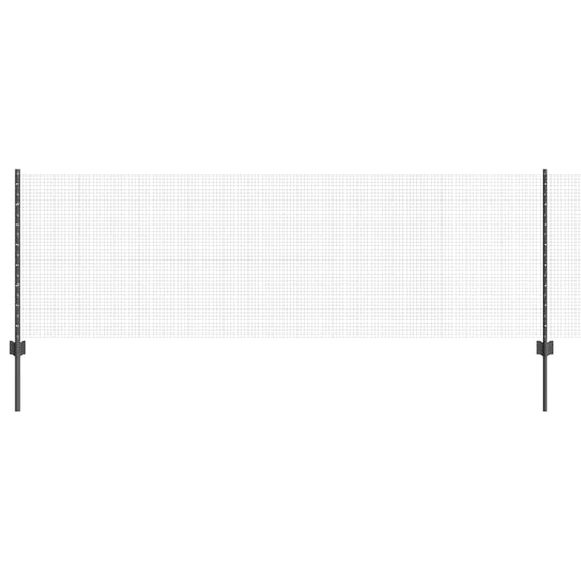 vidaXL Συρματόπλεγμα με Στυλίς 50 x 0,8 m PVC-Επικαλυμμένο Ατσάλι Γκρι