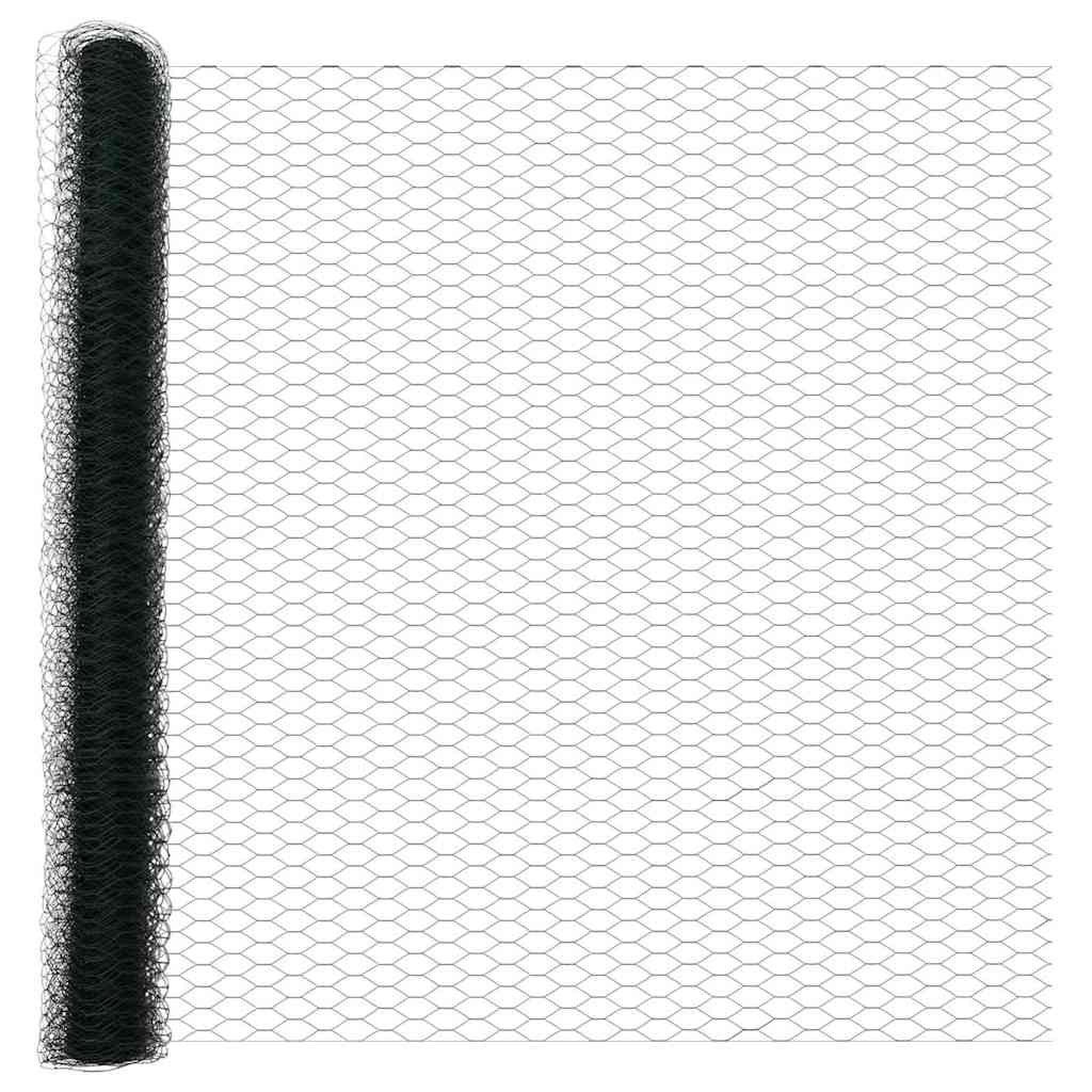 vidaXL Εξαγωνική Φράχτη με Στύλο 10 x 1,5 m PVC-Επικαλυμμένο Ατσάλι