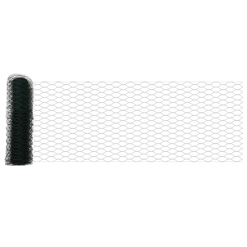 vidaXL Εξαγωνική Φράχτη με Στύλο 50 x 0,5 μ PVC-Επικαλυμμένο Ατσάλι